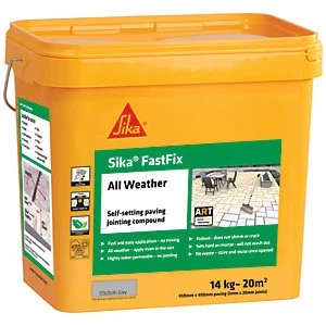 Image of Sika Fast Fix All Weather Jointing Paving Compound - Grey 14kg