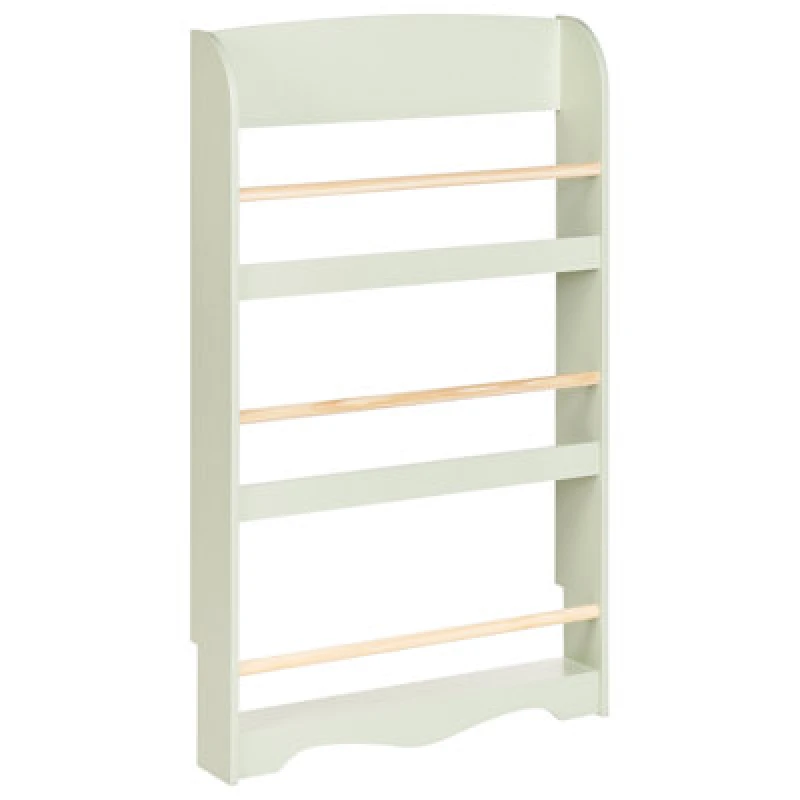 Image of Beliani Wall Bookshelf Liloet 100 Cm Light Green