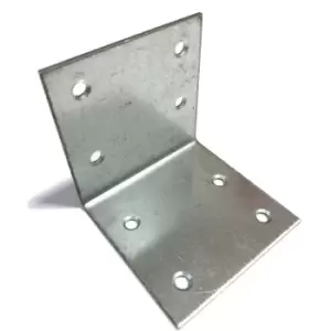 image of Angle Corner Bracket Metal Wide Zinc Plated Repair Brace Strong - Size 60x60x60x2mm - Pack of 30