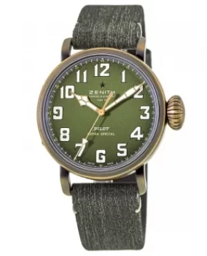 image of Zenith Pilot Type 20 Adventure Brownze Case Green Dial Mens Watch 29.2430.679/63.I001 29.2430.679/63.I001