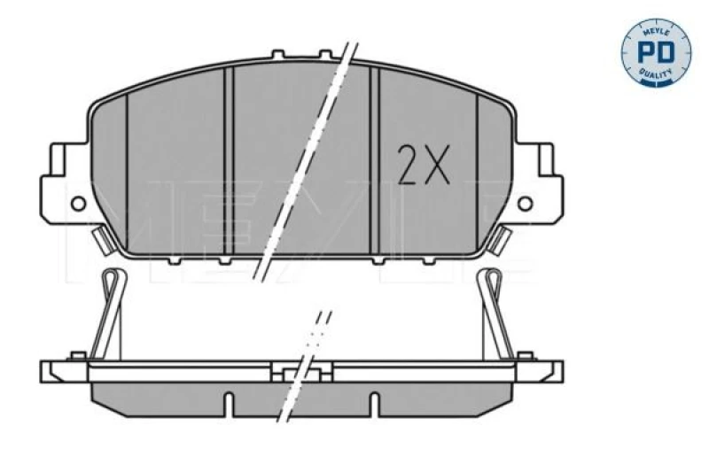 Image of Brake pad set MEYLE 025 257 9216/PD