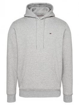 image of Tommy Jeans Tjm Regular Fleece Overhead Hoodie - Grey Heather