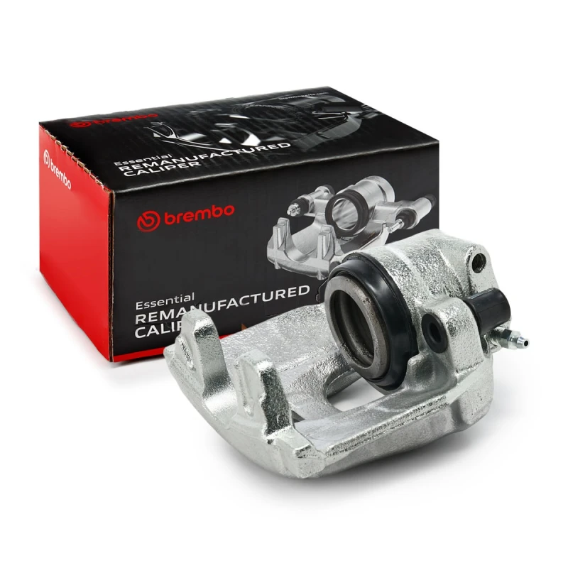 Image of BREMBO F 85 272 Brake caliper ESSENTIAL LINE Front Axle Left Grey Cast Iron Brake Caliper (78)