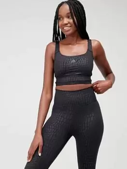 Image of adidas Powerimpact Longline Medium Support Bra - Black Size M Women