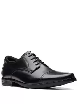 Image of Clarks Howard Cap Shoes - Black, Size 11, Men