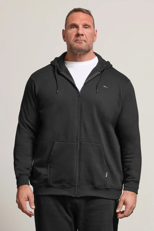 Image of BadRhino BadRhino Men Zip Through Hoodie in Black Size: X-Large Black XL Male 5057147763645