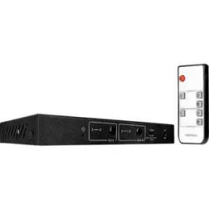 Image of LINDY 2x2 HDMI 18G Matrix Switch 2+2 ports HDMI matrix switcher 4096 x 2160 p Black