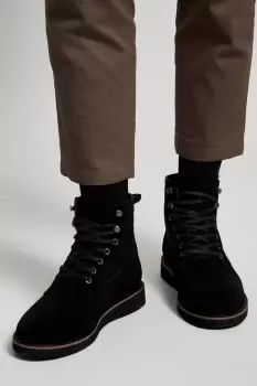 Image of Mens Suede Panel Detail Boots