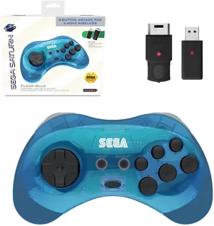 image of Retro Bit Sega Saturn Wireless Controller Gamepad