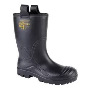 Image of Grafters Mens PVC Waterproof Industrial Safety Rigger Boot (10 UK) (Black)