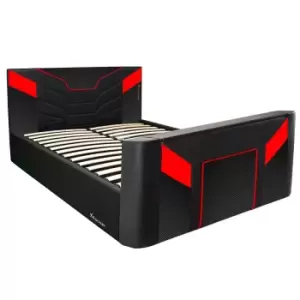 Image of X Rocker Cerberus Double Side Lift Ottoman TV Gaming Bed, Red Black