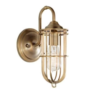 Image of 1 Light Indoor Wall Light Dark Antique Brass, E27