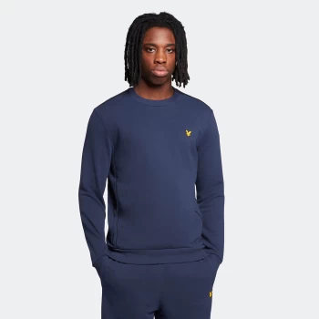 image of Mens Crew Neck with Contrast Piping - Navy - L