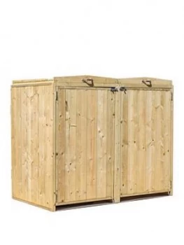 Image of Mercia Garden Products Mercia Pressure Treated Double Bin Store Wood