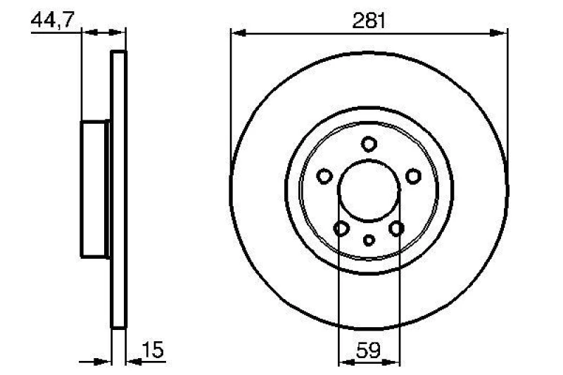Image of Brake disc Bosch 0 986 478 668