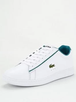 Image of Lacoste Carnaby Evo Leather Trainers - White, Size 11, Men