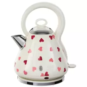 Image of Russell Hobbs Emma Bridgewater Hearts Cream & Pink Kettle