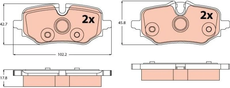 Image of Brake pad set TRW GDB2573
