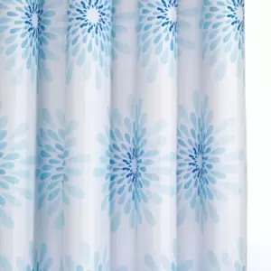 Image of Croydex Patterned Textile Shower Curtain Splash White