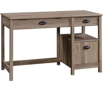Image of TEKNIK Sit Stand Desk - Salt Oak
