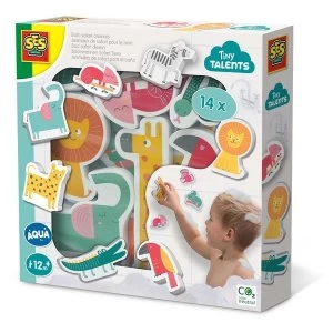 Image of SES CREATIVE Tiny Talents Childrens Bath Safari Animals Bath Toys