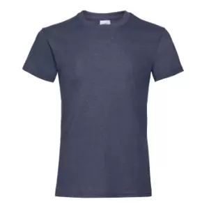 Image of Fruit Of The Loom Girls Childrens Valueweight Short Sleeve T-Shirt (3-4) (Vintage Heather Navy)
