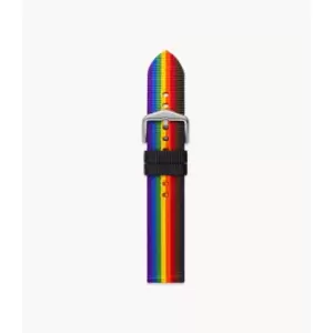 Image of Fossil 20Mm Multicolor Rpet Strap - Black