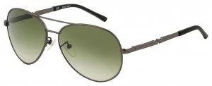 Police Gun Metal Aviator with Green Gradient Lens.