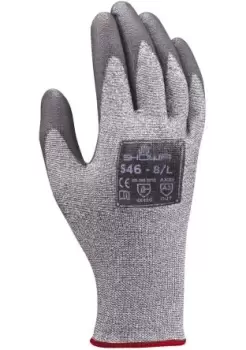 image of Showa Duracoil Grey Polyurethane Coated Work Gloves, Size 8, Medium