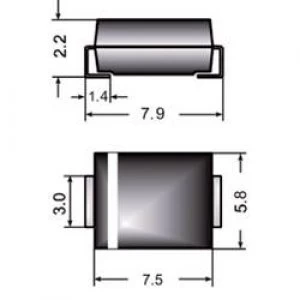 Zener diode Z3SMC33 Enclosure type semiconductors DO 214AB Semikron