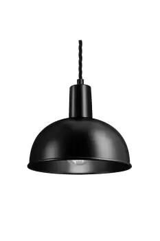 Image of Sleek Dome Pendant, 8 Inch, Black Holder