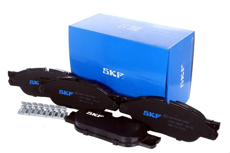 Image of SKF VKBP 80687 Brake pad set prepared for wear warning indicator Brake Pad Set,disc brake (402)