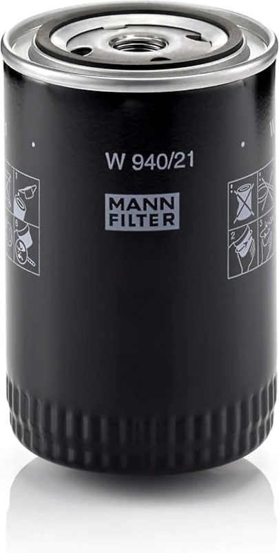 image of MANN-FILTER W 940/21 Oil filter 3/4-16 UNF Spin-on Filter VAUXHALL: Carlton Mk3 Limousine, BEDFORD: Blitz Oil Filter (7)