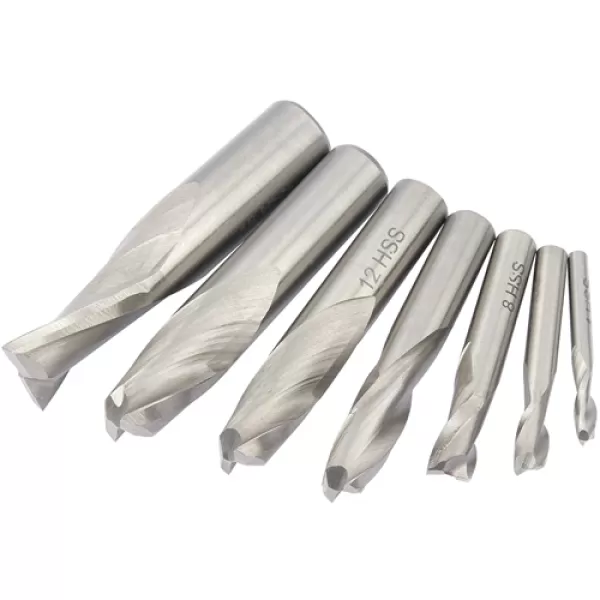 Image of Draper HSS End Mill Set Dia. 4-16mm Two Flute