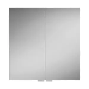 image of Eris 80 Aluminium Double Door Bathroom Cabinet 700mm H x 800mm W x 130mm D - HIB