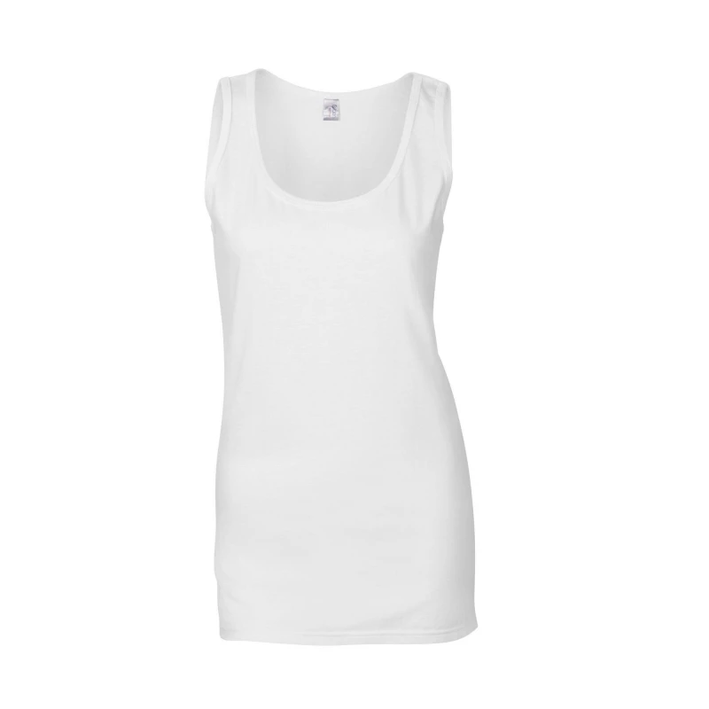 Image of Gildan Softstyle Tank Top White female