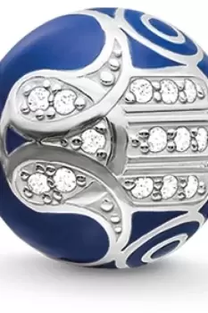 Image of Thomas Sabo Jewellery Karma Beads Blue Fatimas Hand Bead JEWEL K0207-041-32