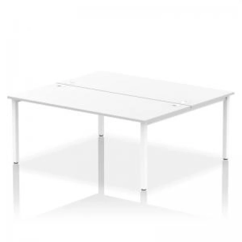 Image of Impulse Impulse Bench B2B 2 Person 1800 White Frame Office Bench Desk White IMB2P18WHTW
