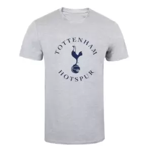 Image of Tottenham Hotspur FC Unisex Adult Crest T-Shirt (L) (Grey)