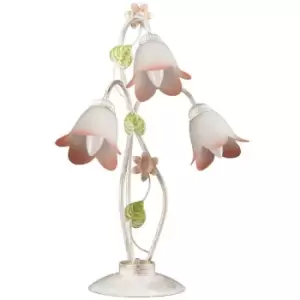 Image of Onli D'Oro Triple Arm Glass Table Lamp, Glass Shades, 3x E14