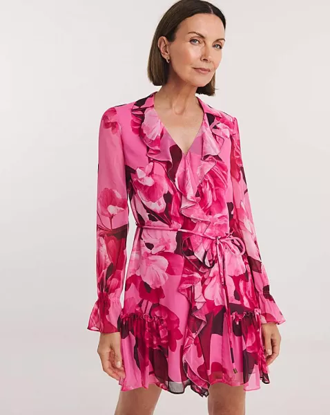 Image of Ted Baker Jjojjo Floral Dress Pink Female 14 TW33304