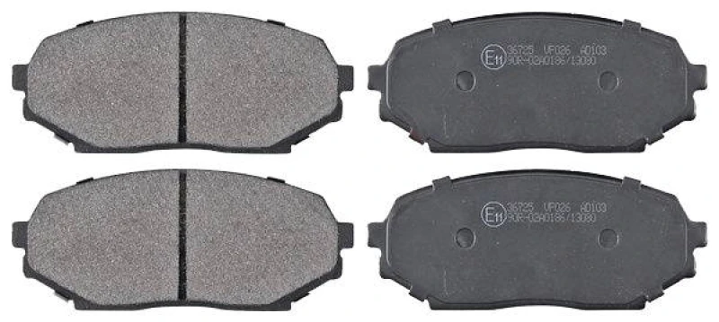 Image of A.B.S. 36725 Brake pad set with acoustic wear warning Brake Pad Set,disc brake (402)