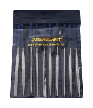 image of 633509 Diamond Needle File Set 10pce - Silverline