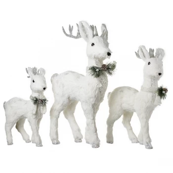 image of Standing Reindeer Family Of Three Decorations