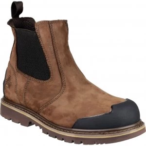 Image of Amblers Mens Safety FS225 Goodyear Welted Waterproof Pull On Chelsea Safety Boots6 Brown Size 10