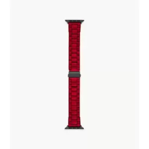 Image of Michael Kors Mens Stainless Steel Band For Apple Watch, 42/44/45Mm - Red