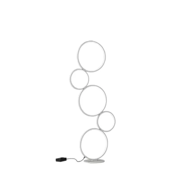 Image of Rondo Modern LED Integrated Floor Lamp White Matt 3000K with Footswitch