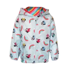 image of Disney Girls Minnie Mouse Face AOP Raincoat (1-2 Years) (Mint)