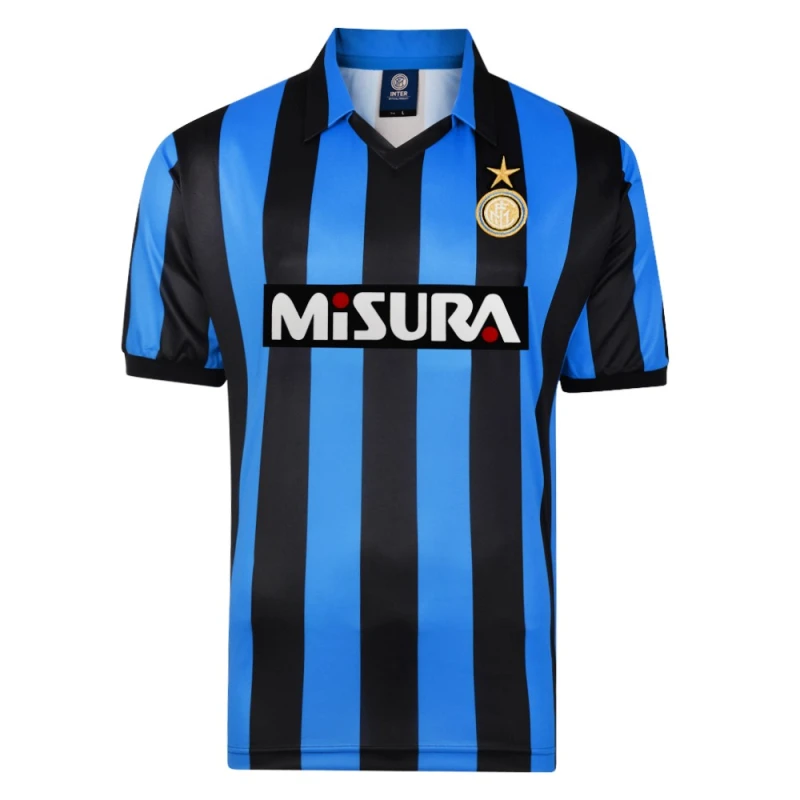 Image of Score Draw Internazionale 1990 Home shirt INTER90HPYSS-XXXL XXXL Mens Sportswear
