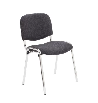 Image of Club Chair - Chrome Frame - Charcoal
